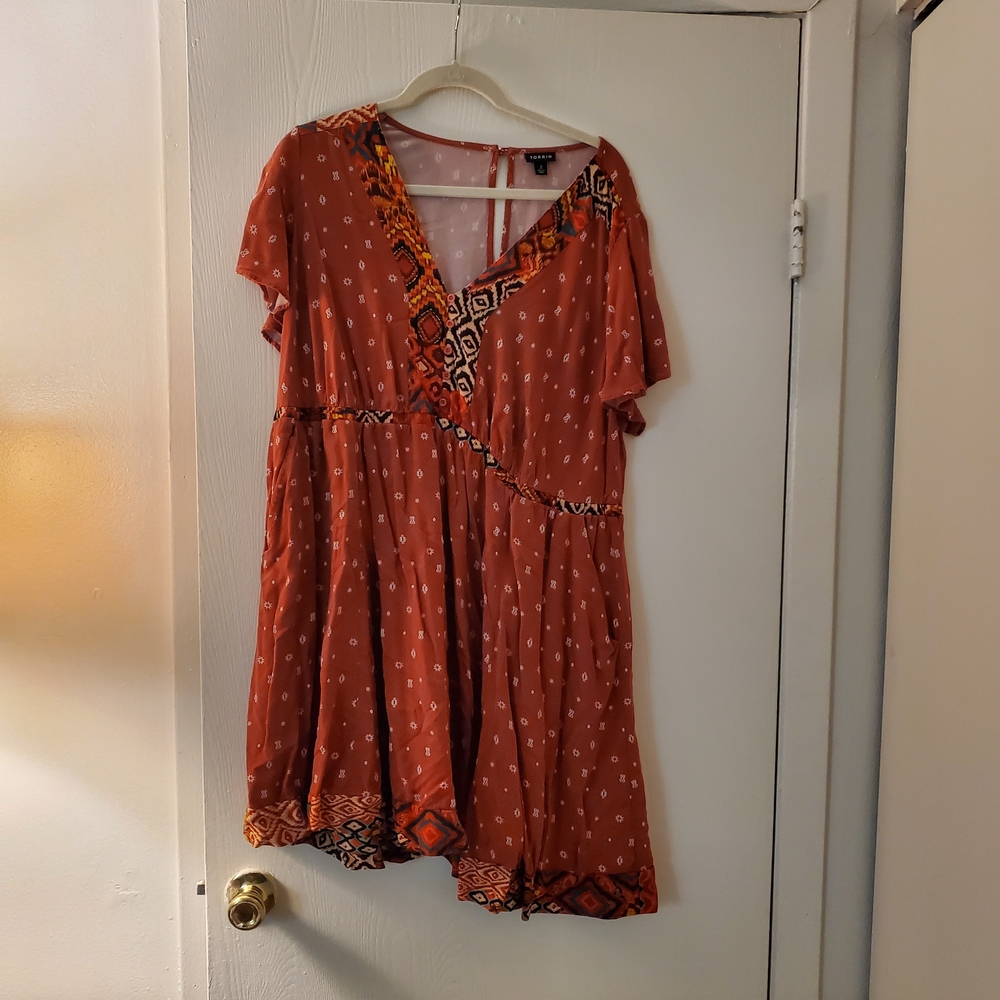 Torrid Multicolor Geometric Dress